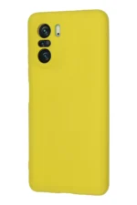 Uray store Xiaomi Poco F3 Kılıf Nano içi Kadife Silikon - Sarı - Görsel 3