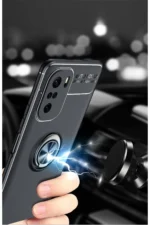 Uray store Xiaomi Poco F3 Kılıf Range Yüzüklü Silikon - Mavi - Görsel 2