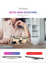 Uray store Xiaomi Poco F3 Kılıf Sofya Yüzüklü Silikon Kapak - Gold - Görsel 4