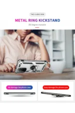 Uray store Xiaomi Poco F3 Kılıf Sofya Yüzüklü Silikon Kapak - Gümüş - Görsel 4