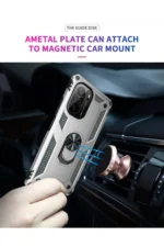 Uray store Xiaomi Poco F3 Kılıf Sofya Yüzüklü Silikon Kapak - Gümüş - Görsel 6