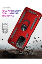 Uray store Xiaomi Poco F3 Kılıf Sofya Yüzüklü Silikon Kapak - Kırmızı - Görsel 7