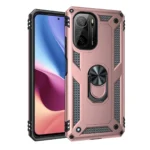 Uray store Xiaomi Poco F3 Kılıf Sofya Yüzüklü Silikon Kapak - Rose