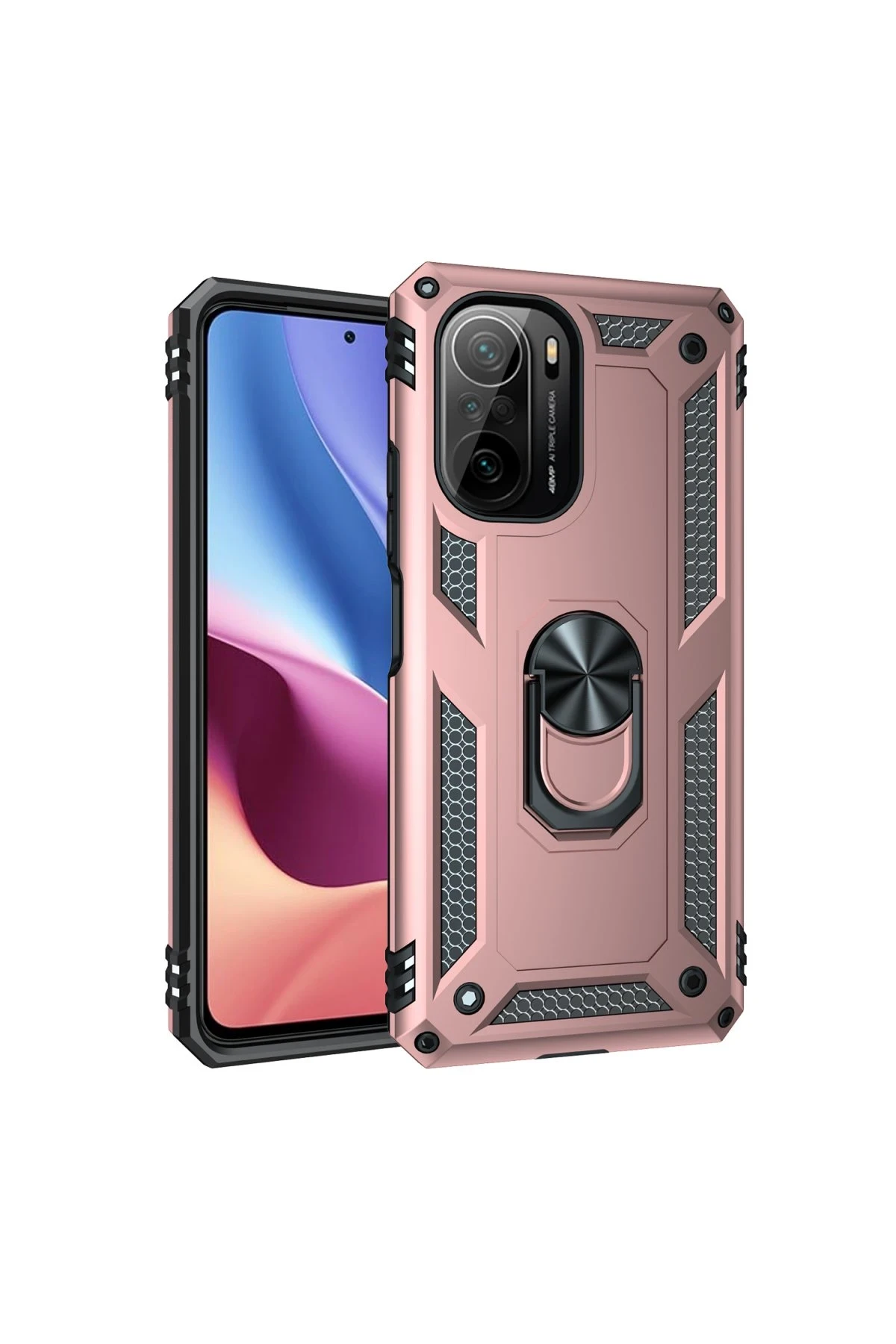 newface-xiaomi-poco-f3-kilif-sofya-yuzuklu-silikon-kapak-rose-default Uray store Xiaomi Poco F3 Kılıf Sofya Yüzüklü Silikon Kapak - Rose - Görsel 1