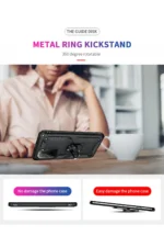 Uray store Xiaomi Poco F3 Kılıf Sofya Yüzüklü Silikon Kapak - Siyah - Görsel 4