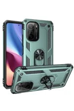 Uray store Xiaomi Poco F3 Kılıf Sofya Yüzüklü Silikon Kapak - Yeşil - Görsel 2