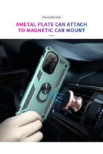 Uray store Xiaomi Poco F3 Kılıf Sofya Yüzüklü Silikon Kapak - Yeşil - Görsel 6