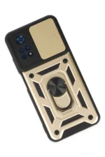 Uray store Xiaomi Poco M4 Pro 4G Kılıf Pars Lens Yüzüklü Silikon - Gold - Görsel 3