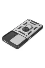 Uray store Xiaomi Poco M4 Pro 4G Kılıf Pars Lens Yüzüklü Silikon - Gümüş - Görsel 4