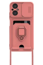 Uray store Xiaomi Poco M5 Kılıf Zuma Kartvizitli Yüzüklü Silikon - Pembe - Görsel 2