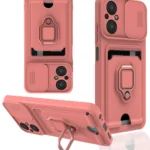 Uray store Xiaomi Poco M5 Kılıf Zuma Kartvizitli Yüzüklü Silikon - Pembe