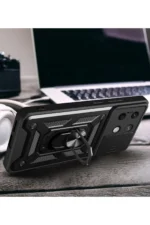 Uray store Xiaomi Poco M6 Pro 4G Kılıf Pars Lens Yüzüklü Silikon - Gold - Görsel 4