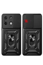 Uray store Xiaomi Poco M6 Pro 4G Kılıf Pars Lens Yüzüklü Silikon - Yeşil - Görsel 3