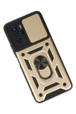 Uray store Xiaomi Poco X3 GT Kılıf Pars Lens Yüzüklü Silikon - Gold - Görsel 3
