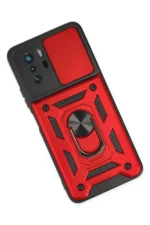 Uray store Xiaomi Poco X3 GT Kılıf Pars Lens Yüzüklü Silikon - Kırmızı - Görsel 3