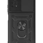 Uray store Xiaomi Poco X4 Pro 5G Kılıf Pars Lens Yüzüklü Silikon - Siyah