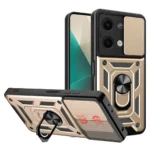 Uray store Xiaomi Poco X6 Kılıf Pars Lens Yüzüklü Silikon - Gold