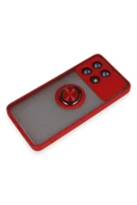 Uray store Xiaomi Poco X6 Pro Kılıf Montreal Yüzüklü Silikon Kapak - Kırmızı - Görsel 4