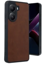 Uray store Xiaomi Poco X7 Pro Kılıf Aras Deri Kapak - Taba
