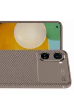 Uray store Xiaomi Poco X7 Pro Kılıf Auto Focus Karbon Kapak - Gri - Görsel 2