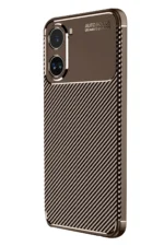 Uray store Xiaomi Poco X7 Pro Kılıf Auto Focus Karbon Kapak - Kahverengi - Görsel 2