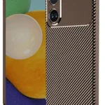 Uray store Xiaomi Poco X7 Pro Kılıf Auto Focus Karbon Kapak - Kahverengi