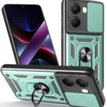 Uray store Xiaomi Poco X7 Pro Kılıf Pars Lens Yüzüklü Silikon - Yeşil