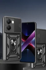 Uray store Xiaomi Poco X7 Pro Kılıf Pars Lens Yüzüklü Silikon - Lacivert - Görsel 2