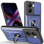 Uray store Xiaomi Poco X7 Pro Kılıf Pars Lens Yüzüklü Silikon - Lacivert