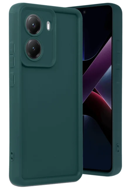 Uray store Xiaomi Poco X7 Pro Viera Silikon - Koyu Yeşil