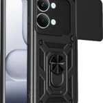 Uray store Xiaomi Poco X8 Pro Max Pars Lens Yüzüklü Silikon - Siyah