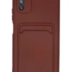 Uray store Xiaomi Pocophone M3 Kılıf Kelvin Kartvizitli Silikon - Bordo