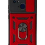 Uray store Xiaomi Redmi 10C Kılıf Pars Lens Yüzüklü Silikon - Kırmızı
