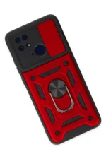 Uray store Xiaomi Redmi 10C Kılıf Pars Lens Yüzüklü Silikon - Kırmızı - Görsel 3