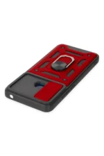 Uray store Xiaomi Redmi 10C Kılıf Pars Lens Yüzüklü Silikon - Kırmızı - Görsel 4