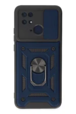 Uray store Xiaomi Redmi 10C Kılıf Pars Lens Yüzüklü Silikon - Lacivert