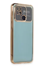 Uray store Xiaomi Redmi 10C Kılıf Razer Lensli Silikon - Gold
