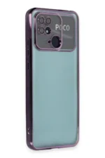 Uray store Xiaomi Redmi 10C Kılıf Razer Lensli Silikon - Mor