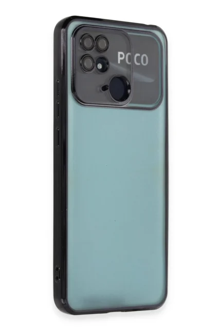 Uray store Xiaomi Redmi 10C Kılıf Razer Lensli Silikon - Siyah