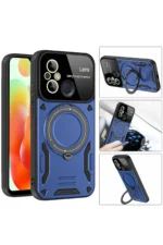 Uray store Xiaomi Redmi 12C Kılıf Joy Lens Standlı Kapak - Mor - Görsel 3