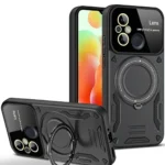 Uray store Xiaomi Redmi 12C Kılıf Joy Lens Standlı Kapak - Siyah
