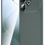 Uray store Xiaomi Redmi 13 4G Kılıf Auto Focus Karbon Kapak - Koyu Yeşil