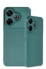 Uray store Xiaomi Redmi 13 4G Kılıf Auto Focus Karbon Kapak - Koyu Yeşil - Görsel 3