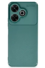 Uray store Xiaomi Redmi 13 4G Kılıf Auto Focus Karbon Kapak - Koyu Yeşil - Görsel 4