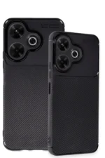 Uray store Xiaomi Redmi 13 4G Kılıf Auto Focus Karbon Kapak - Siyah - Görsel 3