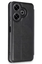 Uray store Xiaomi Redmi 13 4G Kılıf Flip Cover - Siyah - Görsel 2