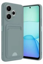 Uray store Xiaomi Redmi 13 4G Kılıf Kelvin Kartvizitli Silikon - Açık Yeşil