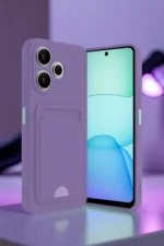 Uray store Xiaomi Redmi 13 4G Kılıf Kelvin Kartvizitli Silikon - Bordo - Görsel 2