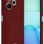 Uray store Xiaomi Redmi 13 4G Kılıf Kelvin Kartvizitli Silikon - Bordo