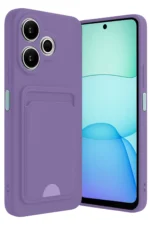 Uray store Xiaomi Redmi 13 4G Kılıf Kelvin Kartvizitli Silikon - Lila